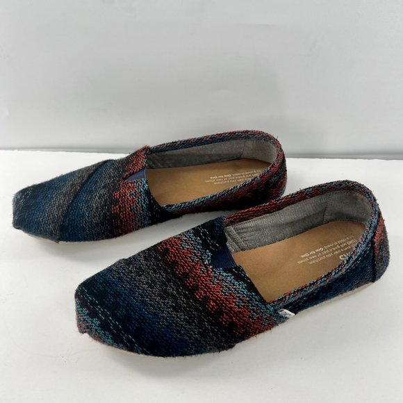 Toms Classics Rust Women's Aztec Print Slip On Flat Shoes Size 9.5W - Picture 4 of 7